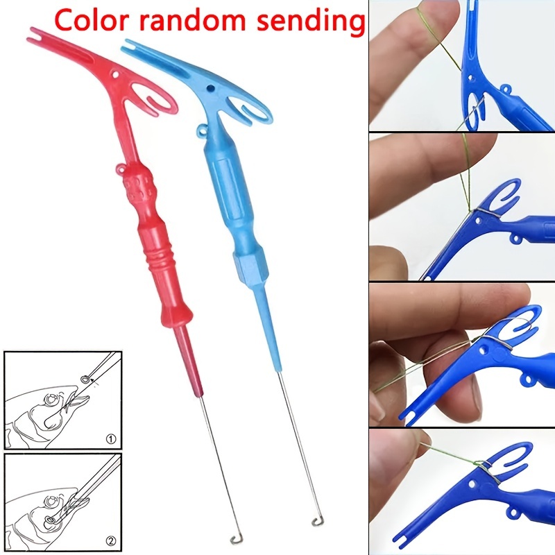 Fishing Hook Sharpener - 非接触ネイルスプレーツール,3-in-1ハンドフック,迅速な結び目セット,ランダムカラー,抽出器,1ユニット