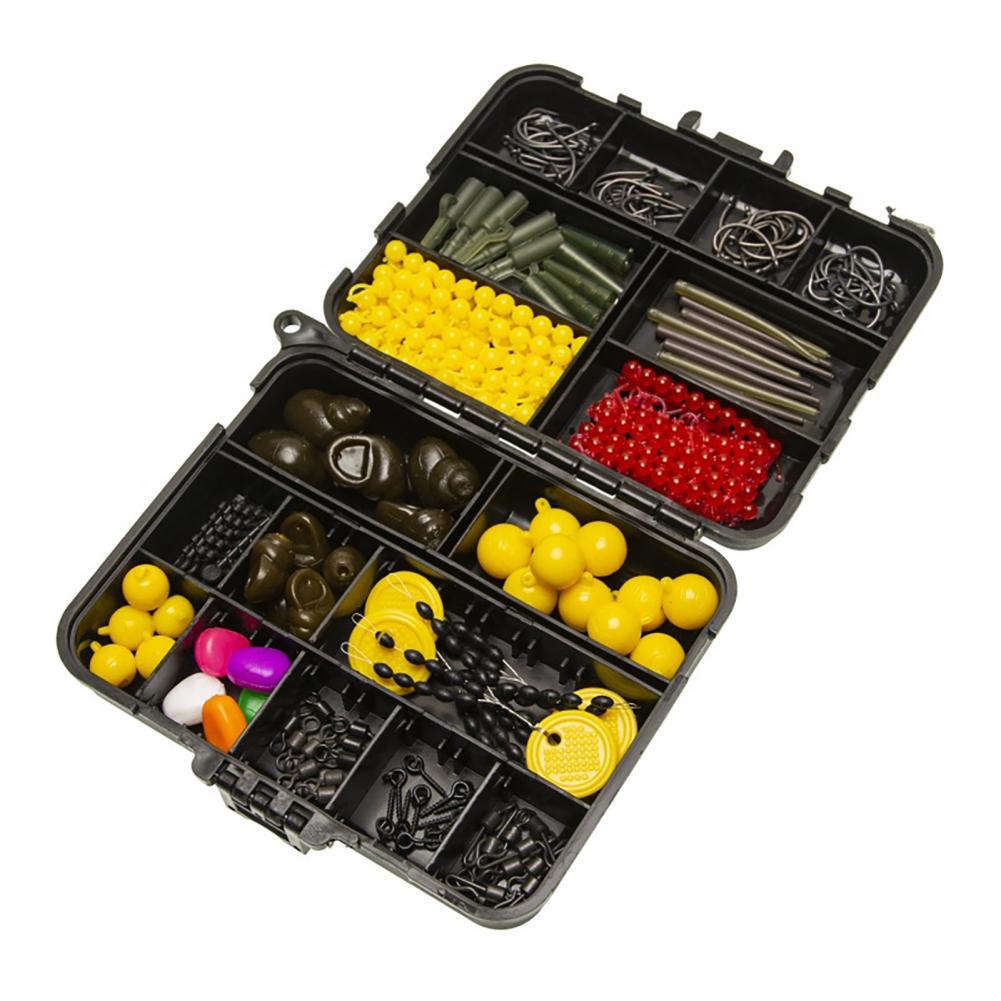 Fishing Hook Box - 釣り道具セット 釣り具セット 143点セット 鯉釣りタックルキット 両面収納ボックス付き フック