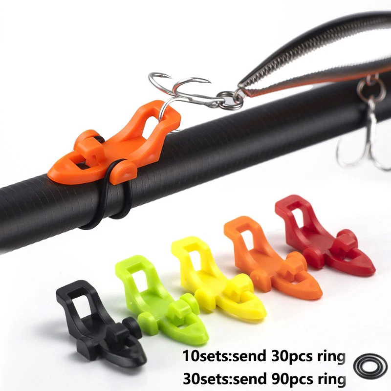 Fishing Hook Box - 10-30 個釣り竿ポールフックキーパールアーベイトホルダールアーアクセサリージグフック安全保持ホルダー釣りツール 251216