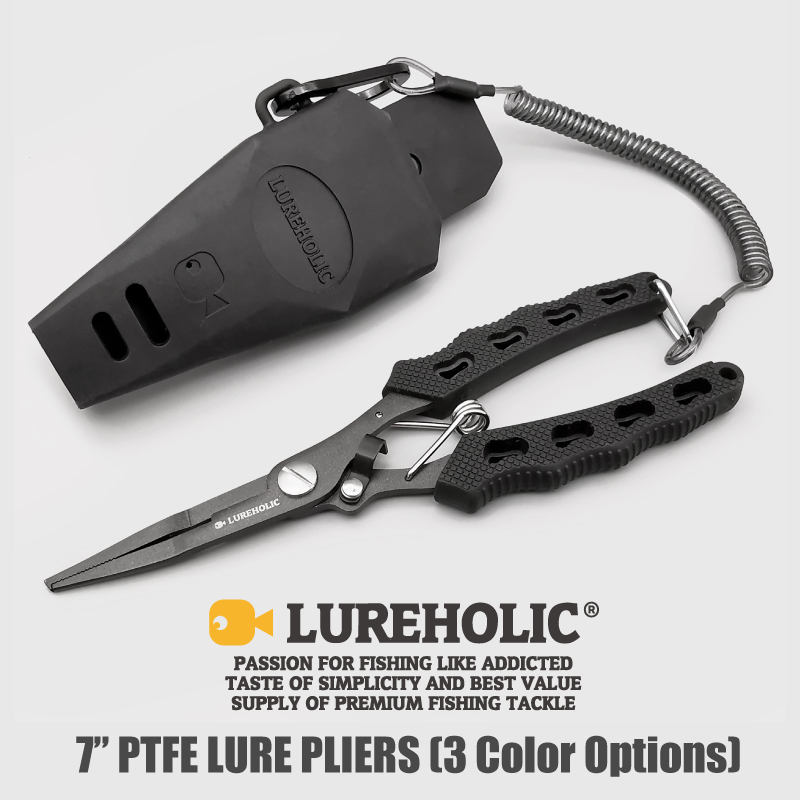 Fishing Hook Sharpener - LureHoldic-コーティングされた釣り糸,フック,切断,編組線,柔らかいゴム製シースとストラップ,7インチ,18cm, 72g