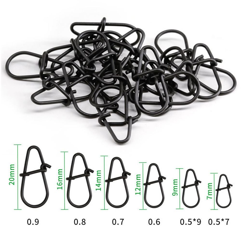 100 ピース/ロットマットブラックスナップ釣りバレルスイベ - Fishing Hook Box のレビューと価格