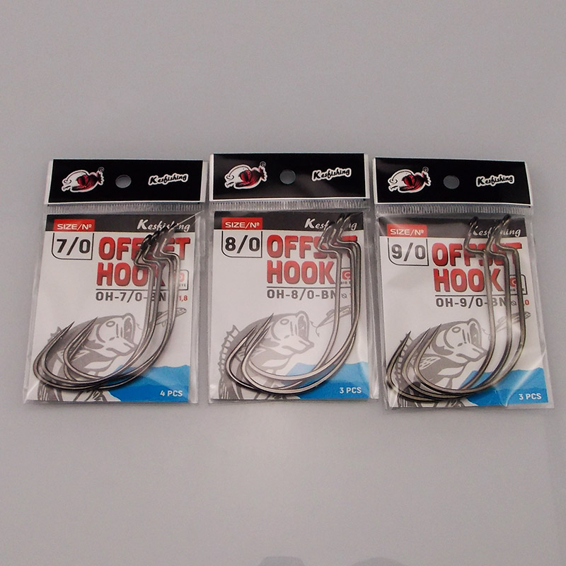 ESFISHING オフセットフック カーボンスチール製釣り - Fishing Hook Size のレビューと価格