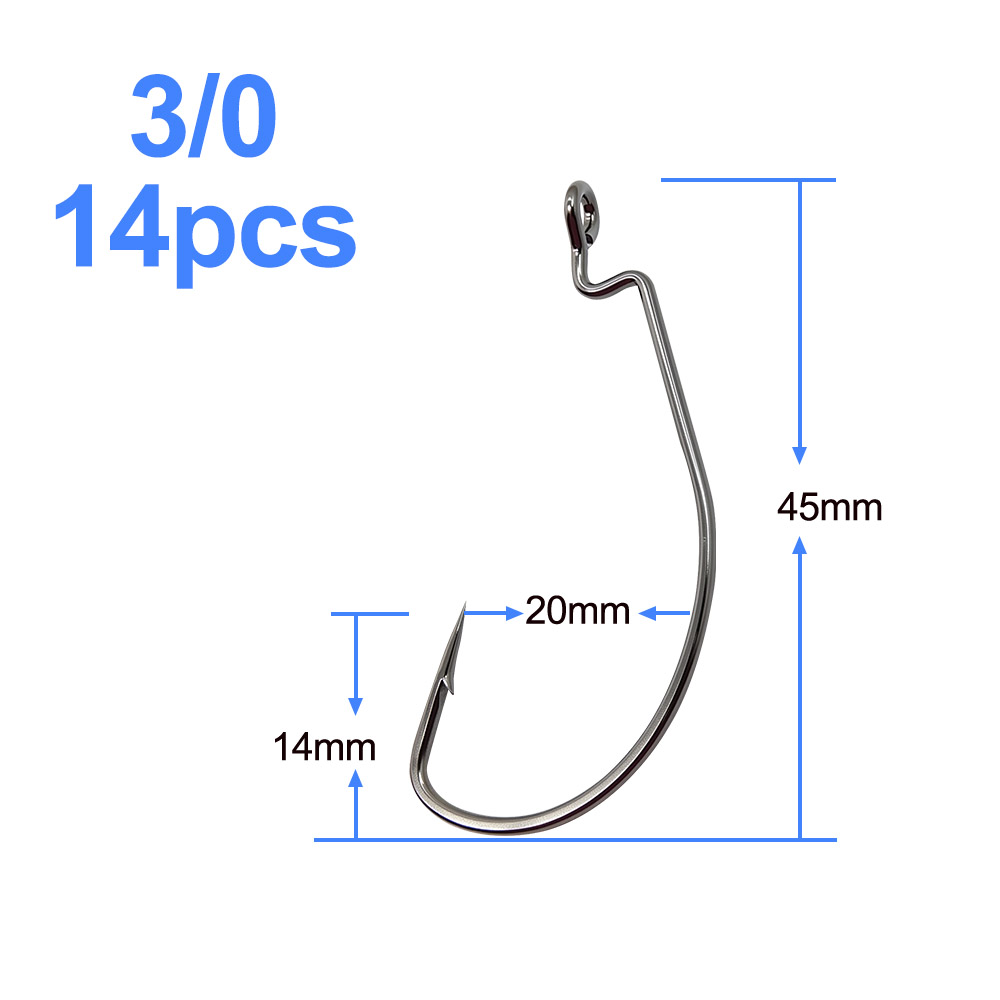 ESFISHING オフセットフック カーボンスチール製釣り - Fishing Hook Size のレビューと価格