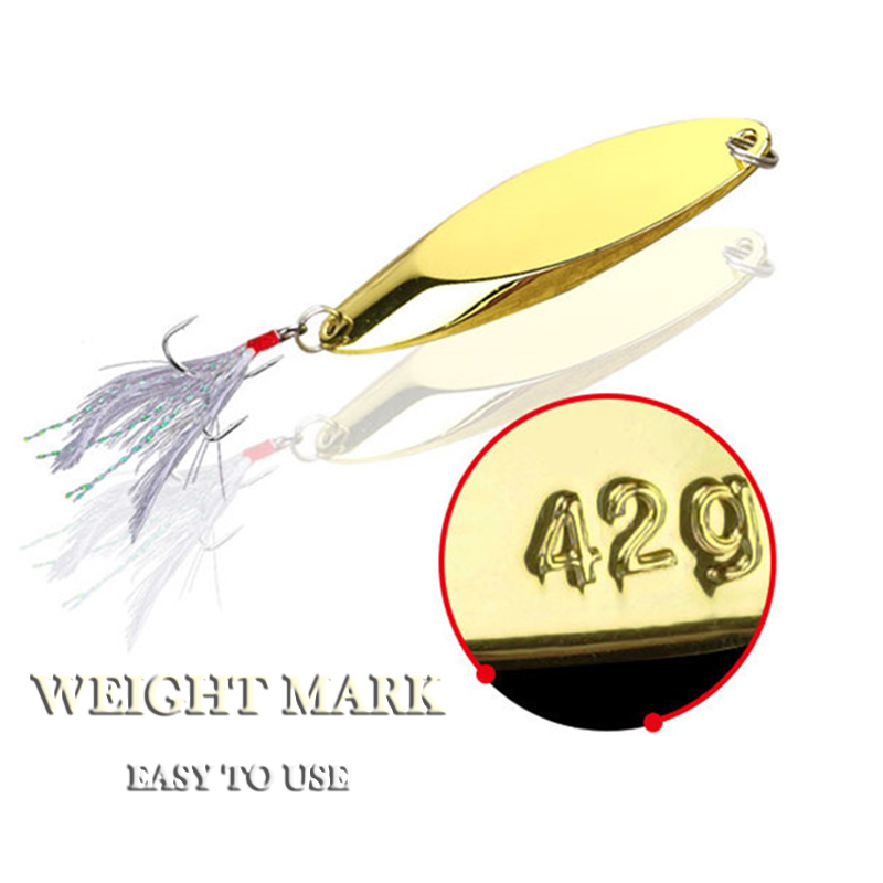1pc 2.5 グラム-35 グラム金属スプーンルアーシャー - Fishing Hook Treble のレビューと価格