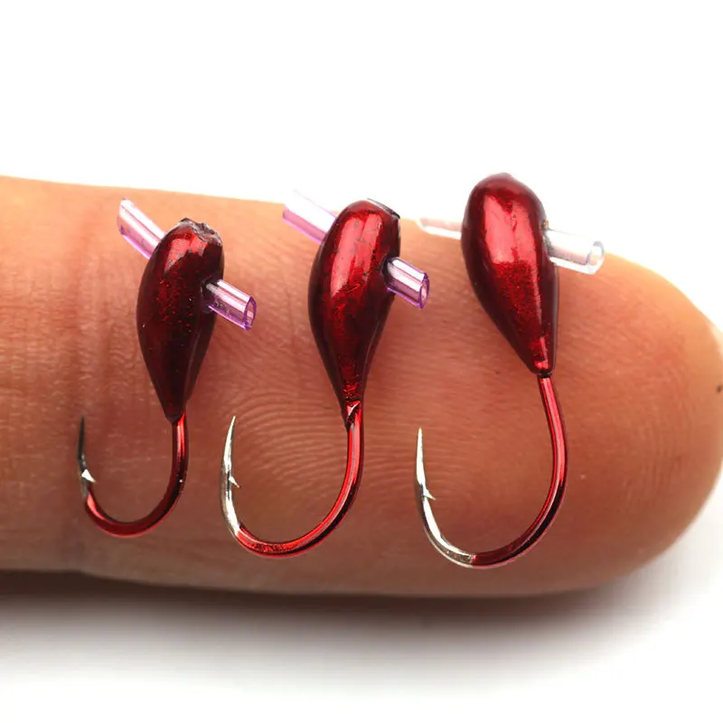 10/20 個冬氷釣りフック高炭素鋼有刺鉄線転倒フックジグヘ - Fishing Hook Assortment のレビューと価格