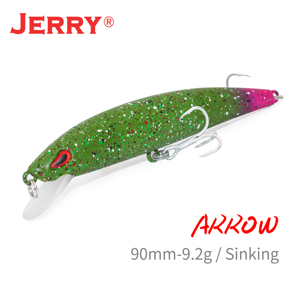 Jerry 矢印シンク鋳造ロットトローリングミノー餌90ミリ - Fishing Hook Treble のレビューと価格