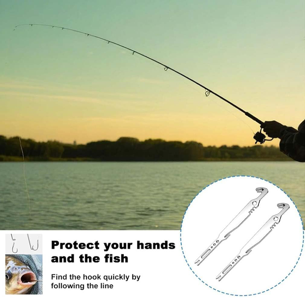6 in 1 ステンレス製フックリムーバー ノットタイヤー  - Fishing Hook Remover のレビューと価格