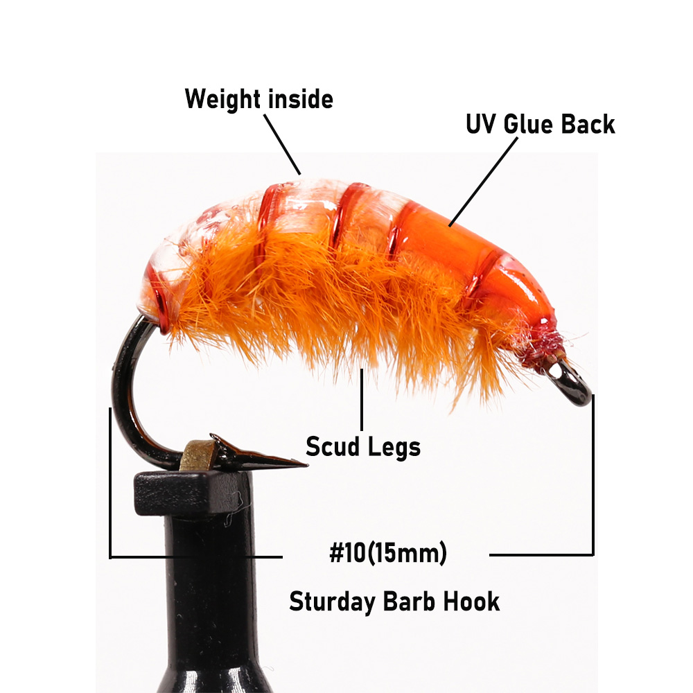 6個/8個 # 10個の速沈チェコニンフスカッドバグワームフ - Fishing Hook Size のレビューと価格