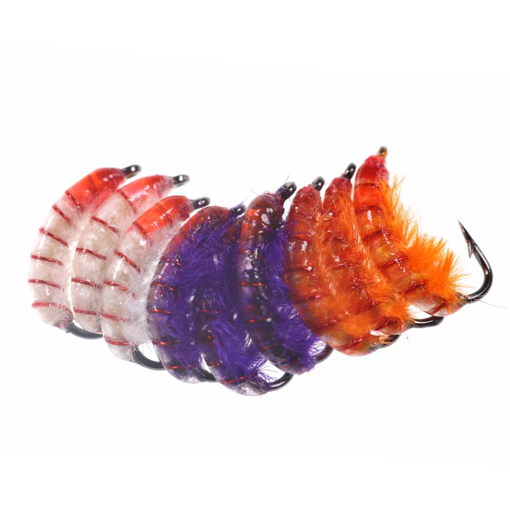 6個/8個 # 10個の速沈チェコニンフスカッドバグワームフ - Fishing Hook Size のレビューと価格