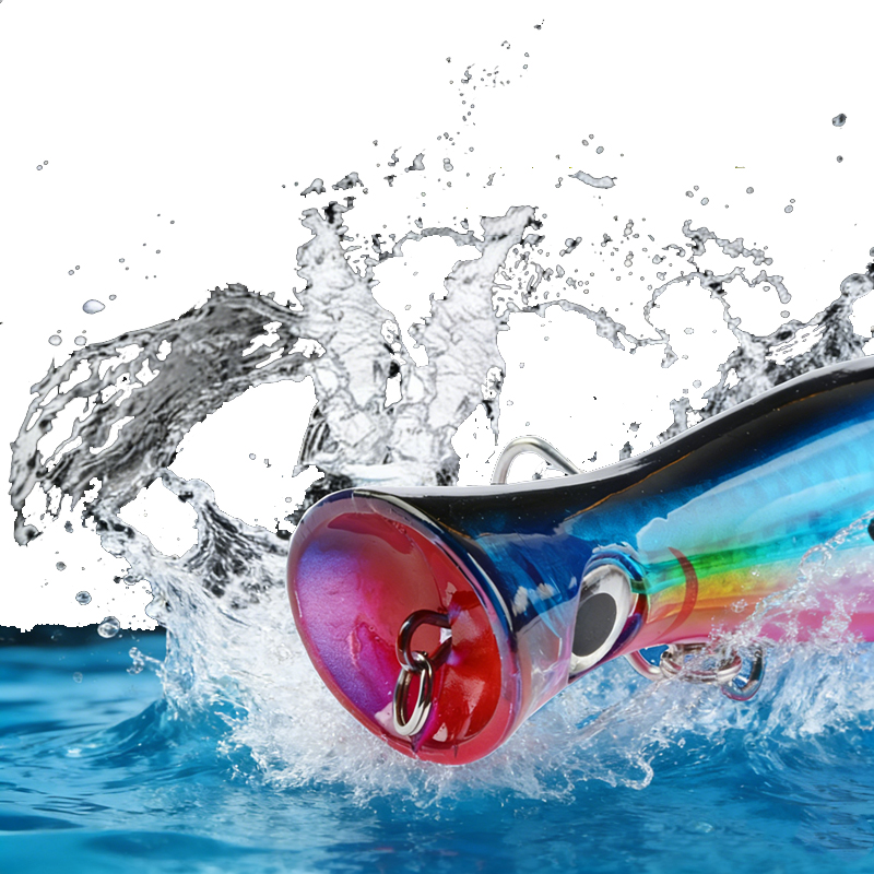 1pc 43 グラムビッグポッパーフローティングワブラー釣り - Fishing Hook Size のレビューと価格