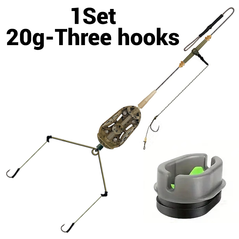 鉛芯付き3フック事前結び鯉ヘアリグ |   メソッドフィーダ - Fishing Hook Assortment のレビューと価格