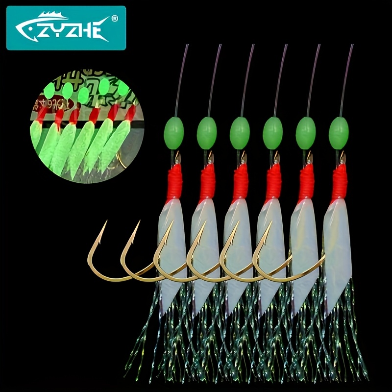 ZYZHE 1/3/5 バッグ釣りサビキフック発光魚皮ストリ - Fishing Hook Assortment のレビューと価格