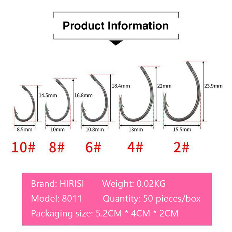 {YY30} ヒリシ 50個入り 箱入りフック バーブ付きマ - Fishing Hook Box のレビューと価格