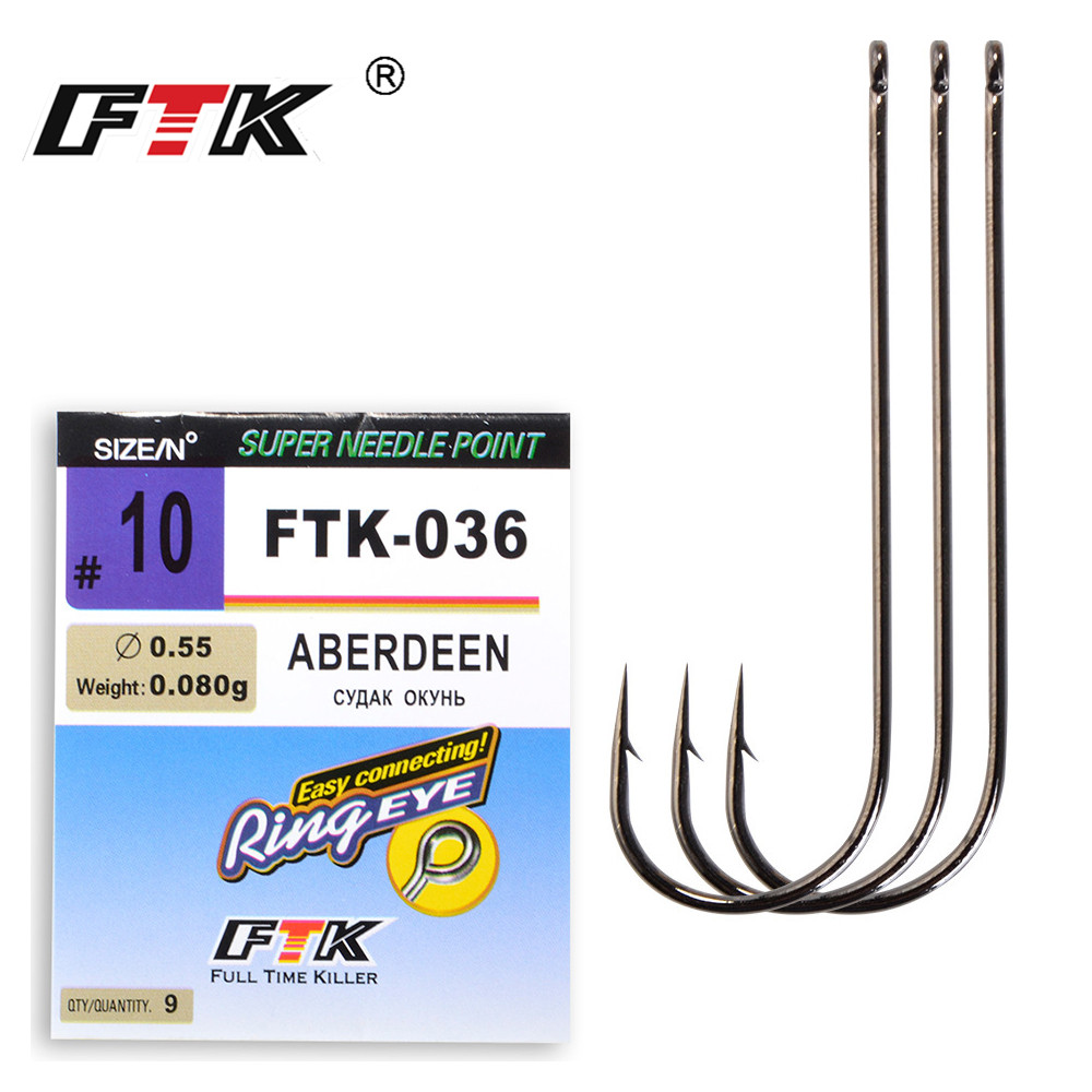 Ftkクラシックアバディーンシーフィッシングフック日本製リン - Fishing Hook Assortment のレビューと価格
