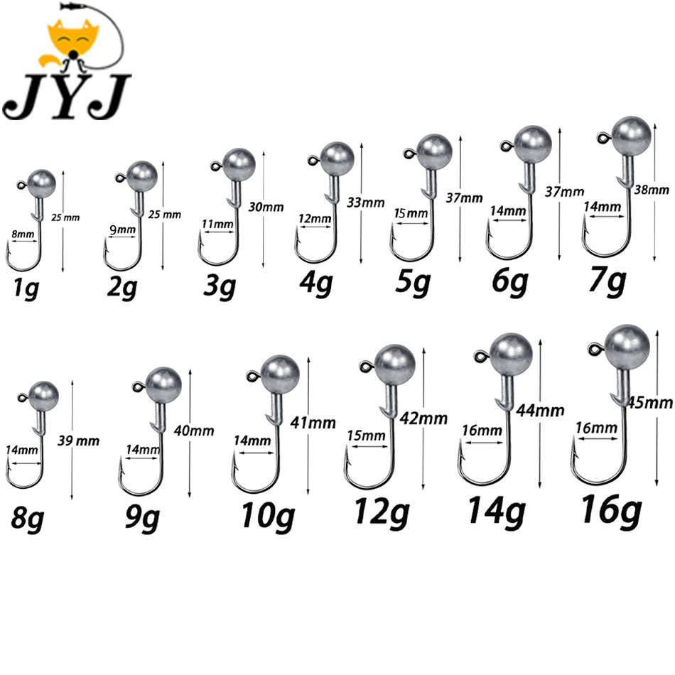 WODJYJ 1g 2g 3g 4g 5g 7g 8g 10 - Fishing Hook Assortment のレビューと価格